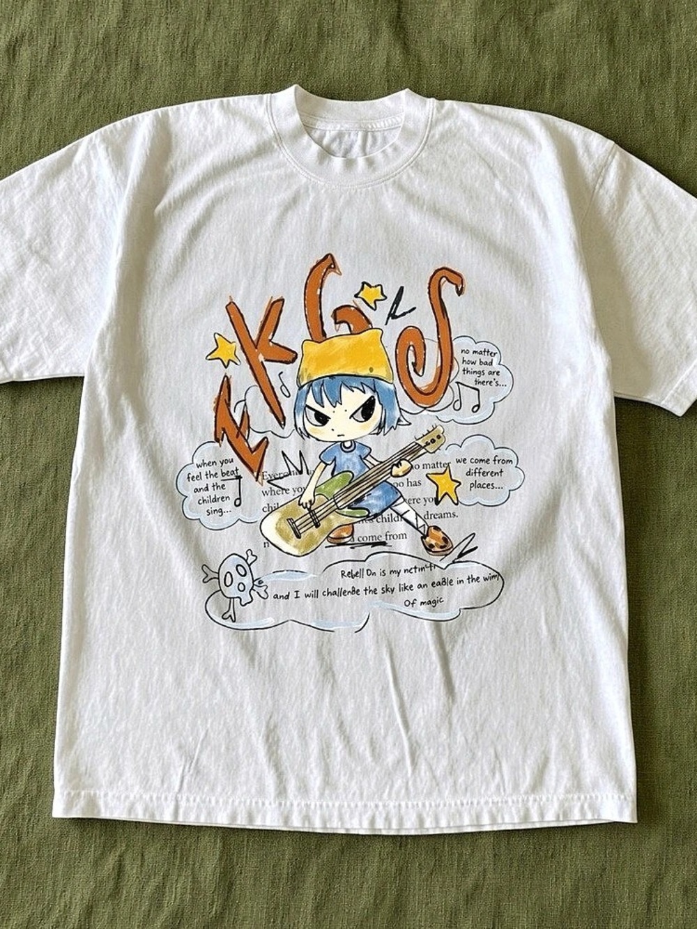 Gildan 5000 Heavy Cotton Graphic T-Shirt in White NWT